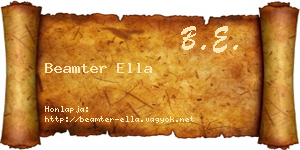 Beamter Ella névjegykártya
